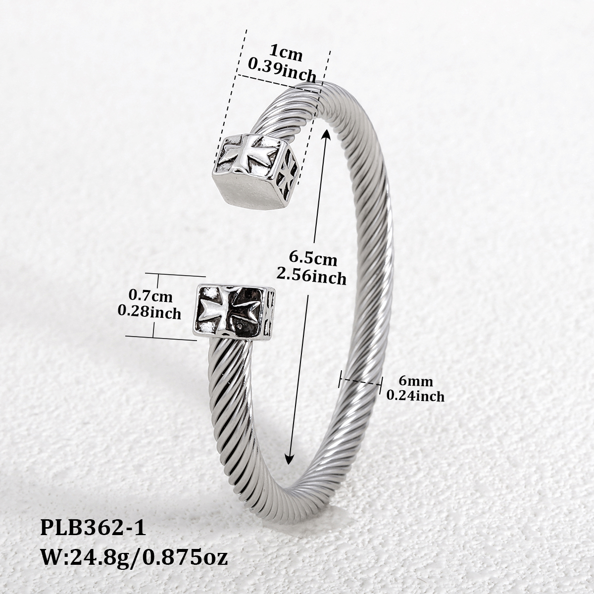 Wholesale Jewelry Simple Style Geometric 304 Stainless Steel Alloy Inlay Bangle display picture 40