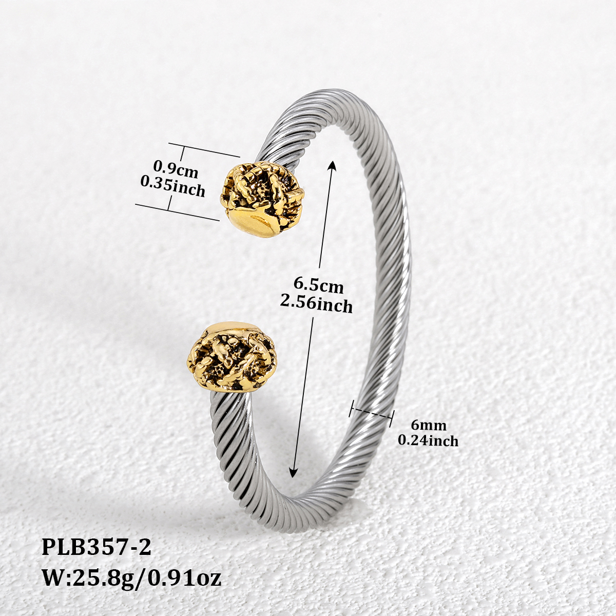 Wholesale Jewelry Simple Style Geometric 304 Stainless Steel Alloy Inlay Bangle display picture 37