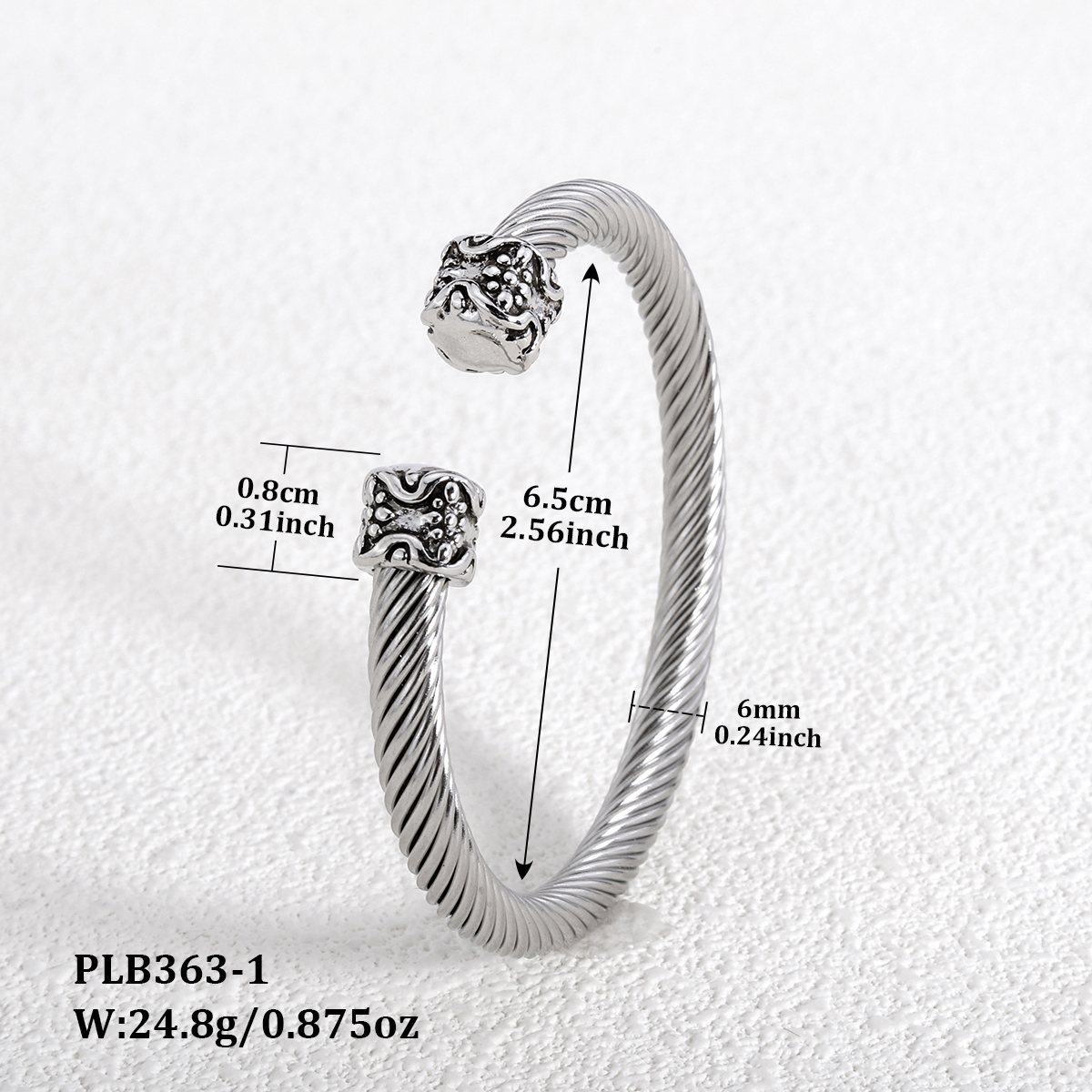 Wholesale Jewelry Simple Style Geometric 304 Stainless Steel Alloy Inlay Bangle display picture 48