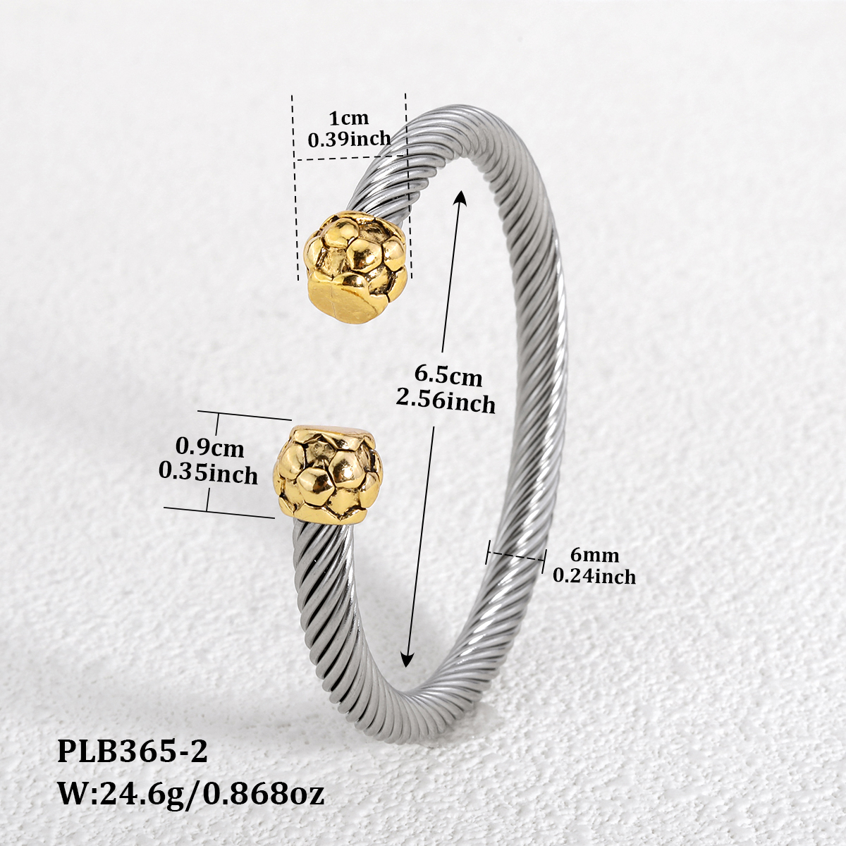 Wholesale Jewelry Simple Style Geometric 304 Stainless Steel Alloy Inlay Bangle display picture 43