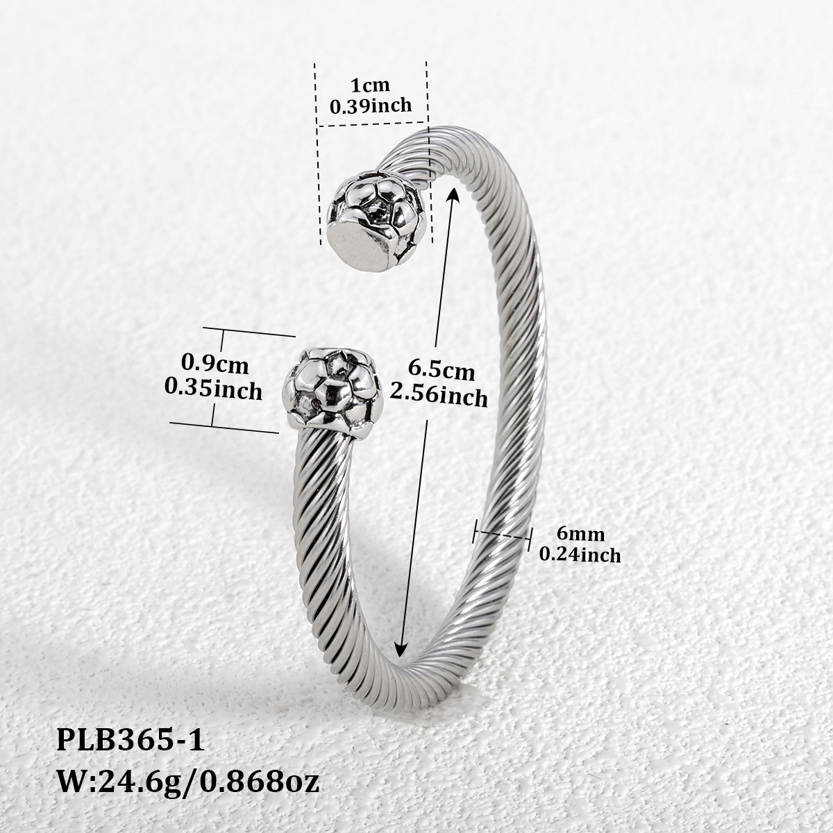 Wholesale Jewelry Simple Style Geometric 304 Stainless Steel Alloy Inlay Bangle display picture 58