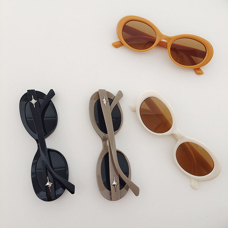 IG Style Y2K Cute Star Solid Color Resin Oval Frame Full Frame Kids Sunglasses display picture 4