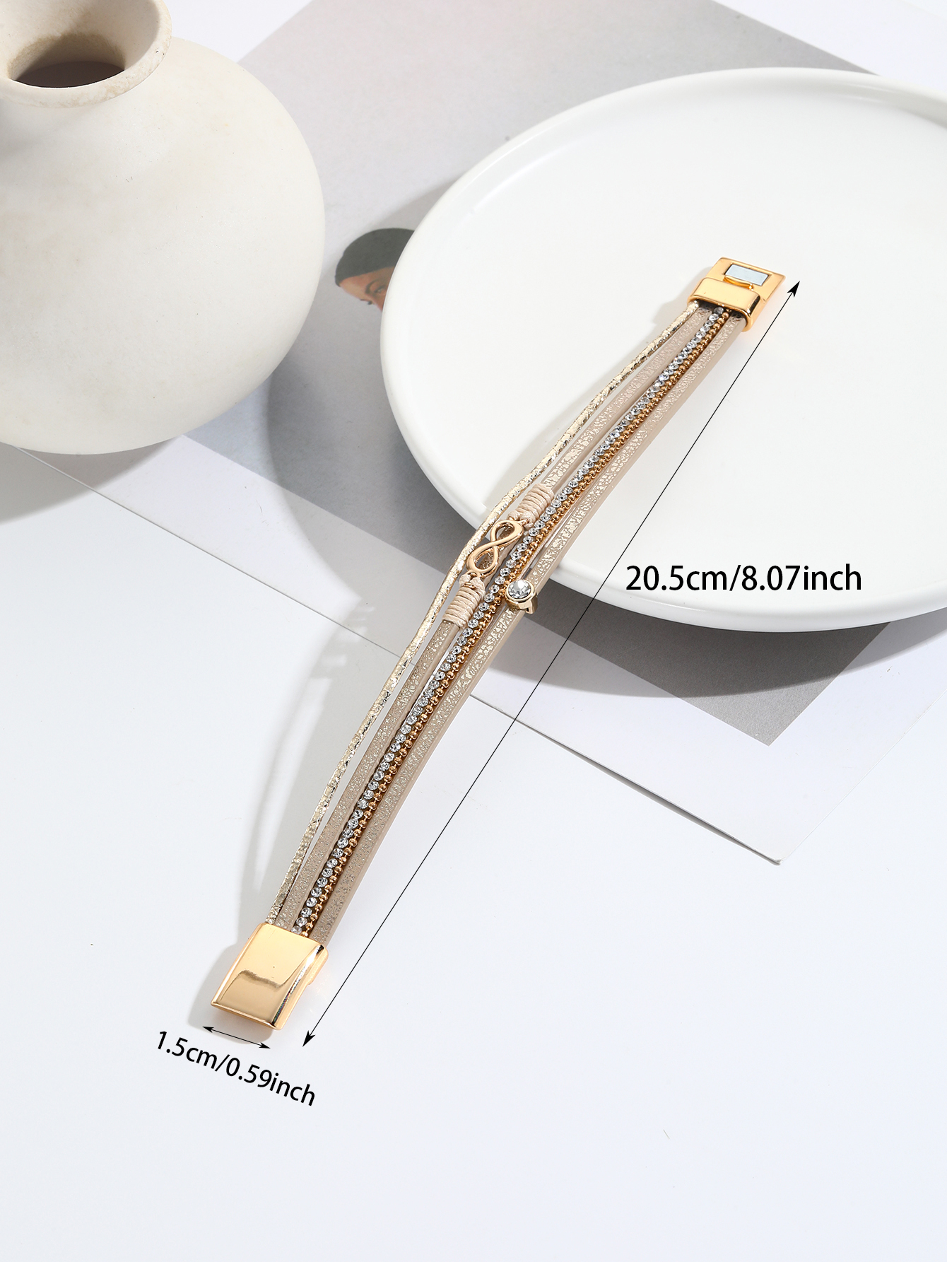 Basic Modern Style Classic Style Infinity Pu Leather Layered Women's Bracelets display picture 2