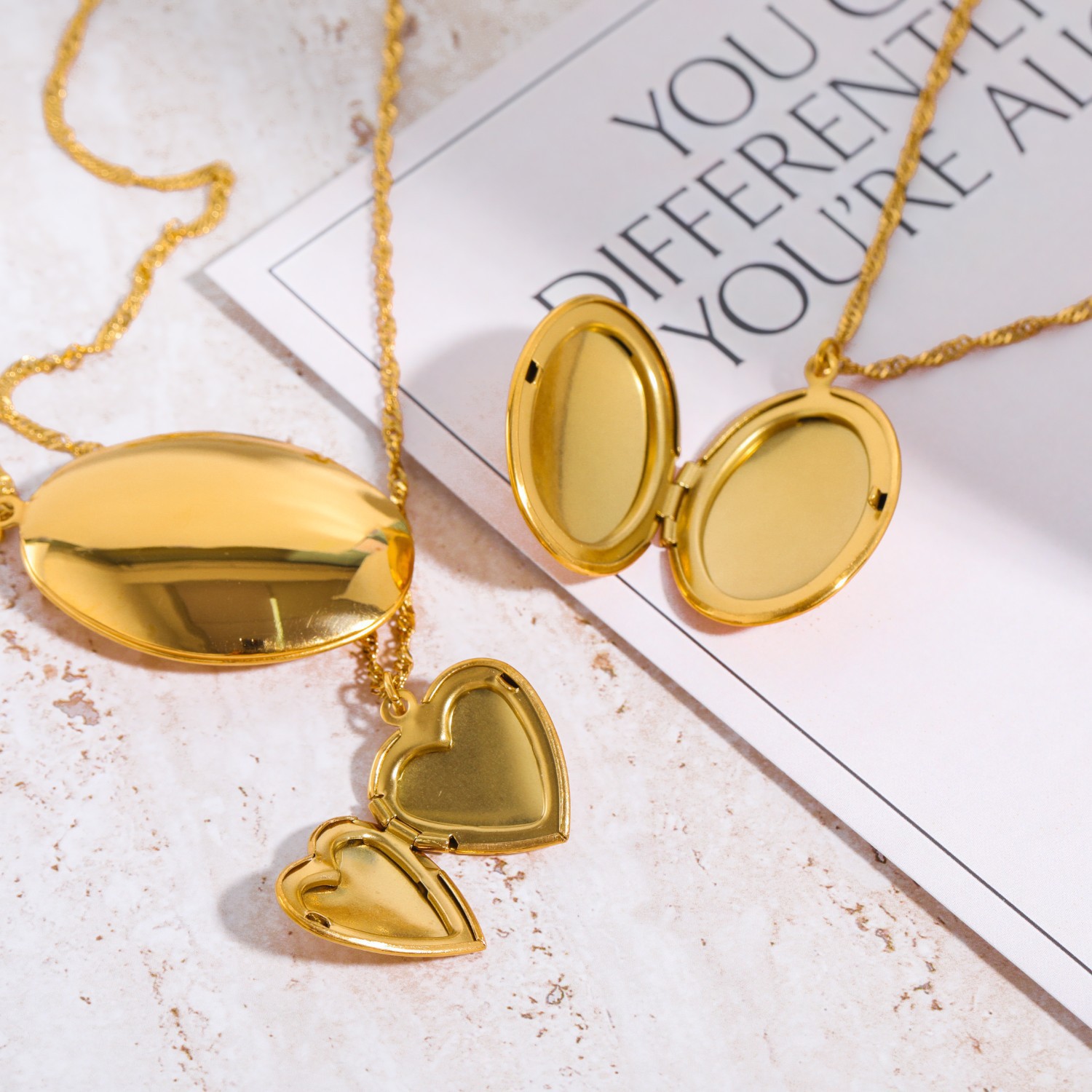 201 Stainless Steel 304 Stainless Steel Gold Plated Modern Style Classic Style Heart Shape Pendant Necklace display picture 5