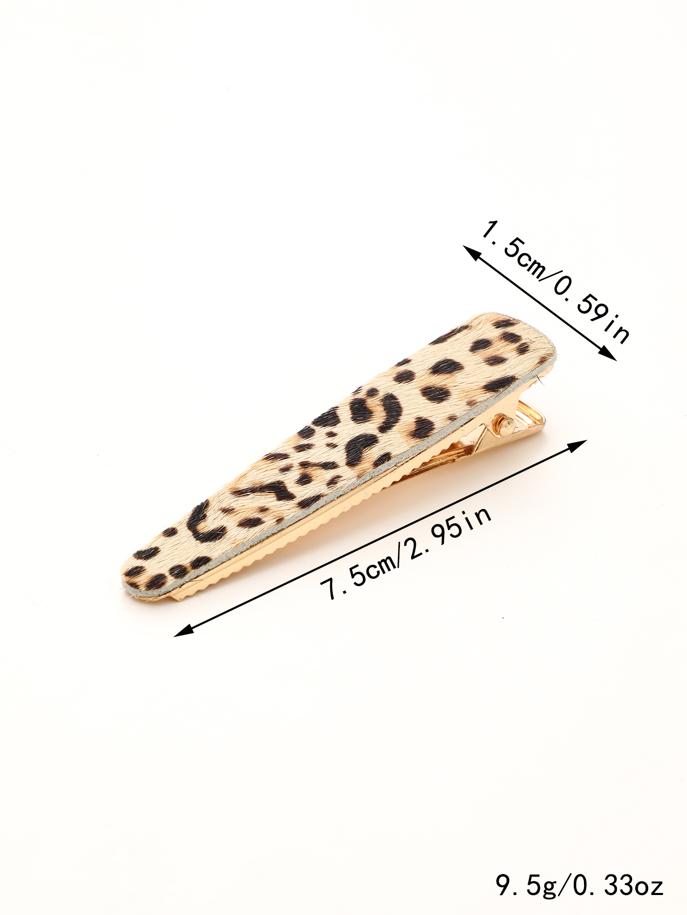 Women's Vintage Style Simple Style Color Block Leather Printing Hair Clip display picture 9