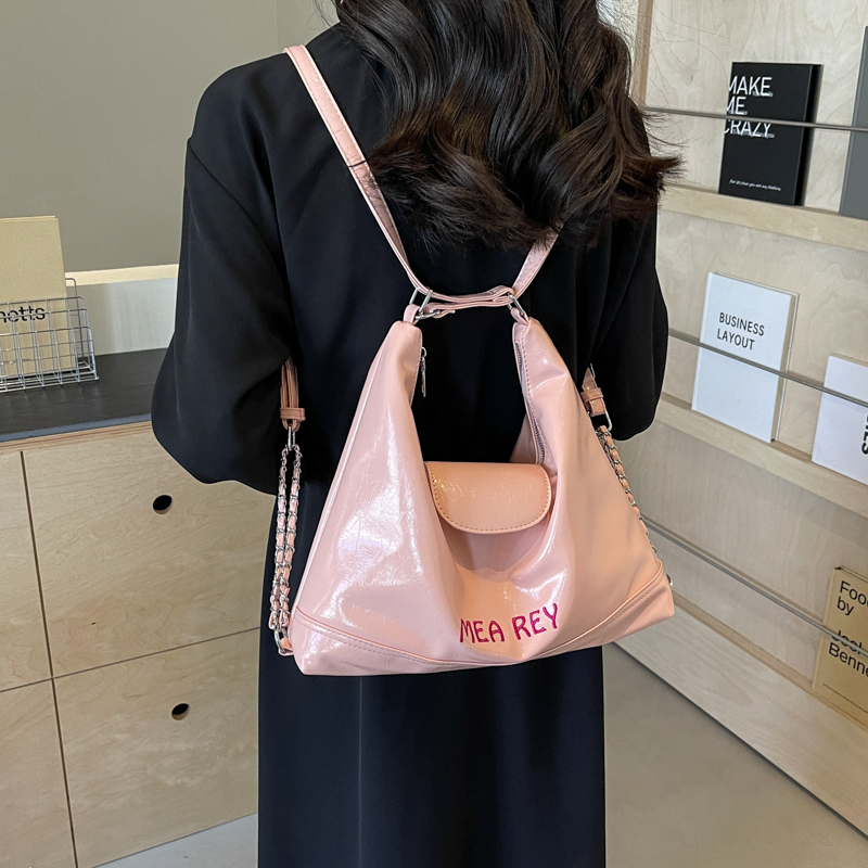 Femmes Moyen Faux Cuir Couleur Unie De Base Style Classique Fil À Coudre Fermeture Éclair Sac D'Épaule display picture 7