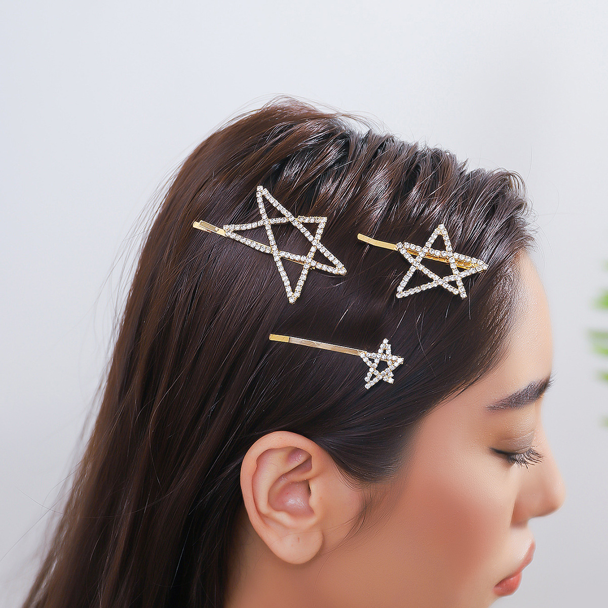 Women's IG Style Simple Style Star Rhinestone Hollow Out Inlay Rhinestones Hair Clip display picture 3