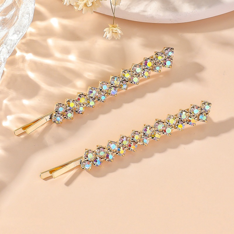 Women's Elegant Shiny Solid Color Metal Inlay Rhinestones Hair Clip display picture 6