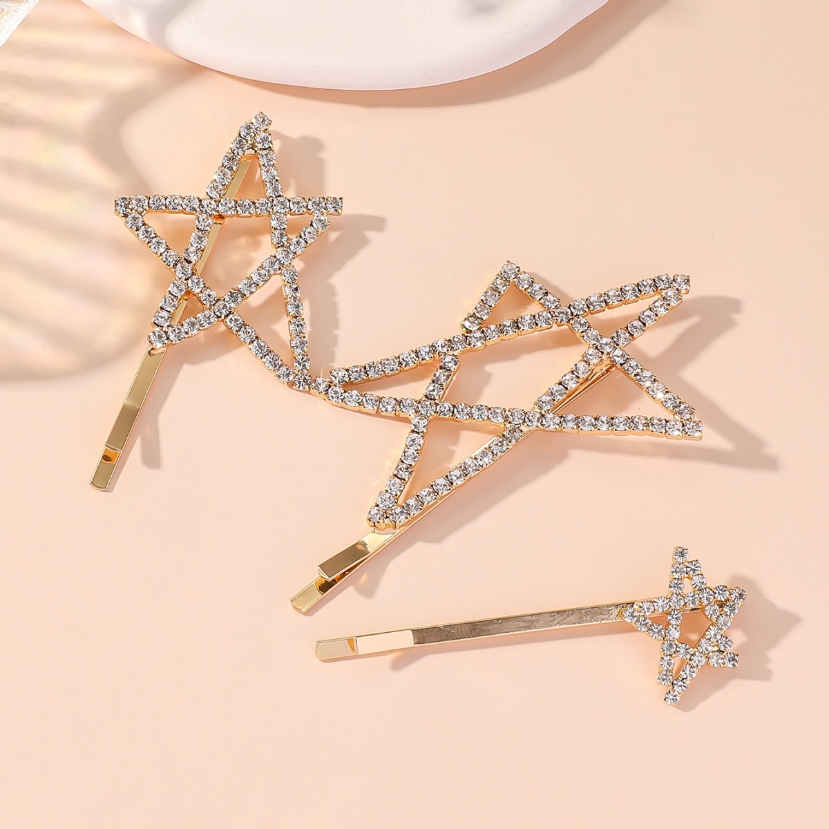 Femmes Style IG Style Simple Star Strass Évider Incruster Strass Pince À Cheveux display picture 4