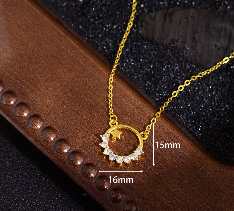 Copper Simple Style Classic Style Inlay Solid Color Rhinestones Pendant Necklace display picture 5