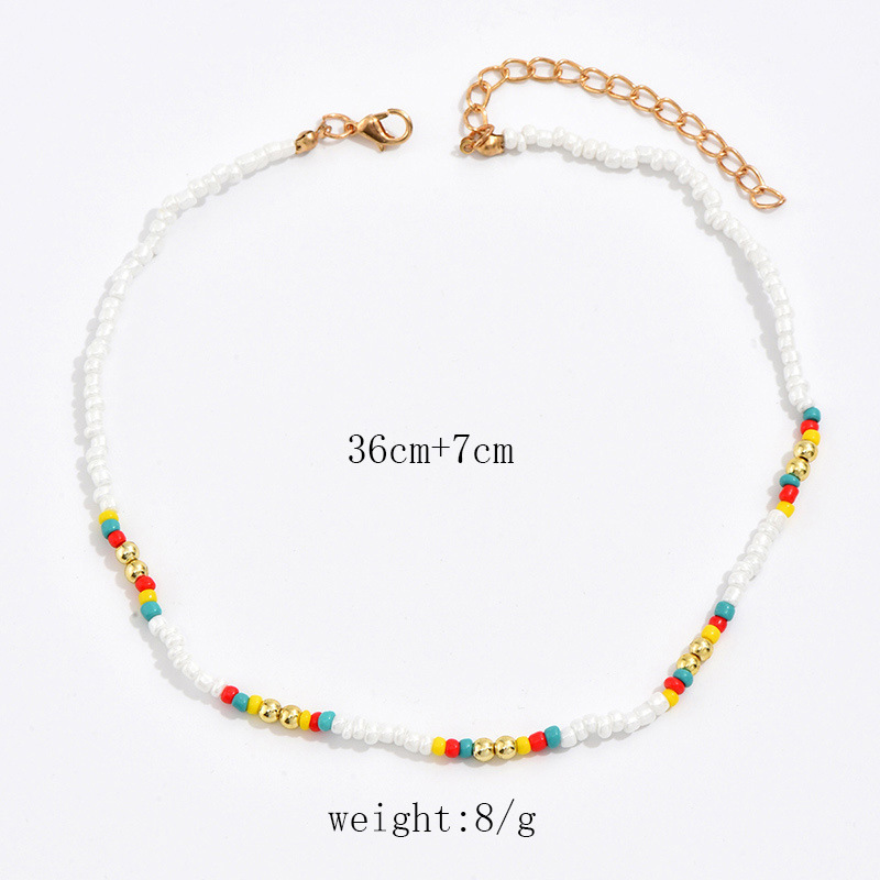 Wholesale Jewelry Casual Simple Style Geometric Beaded Seed Bead Plating Necklace display picture 2