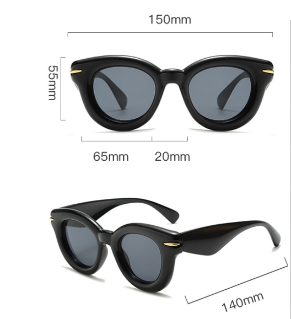 Retro Sweet Solid Color Ac Round Frame Full Frame Glasses display picture 1