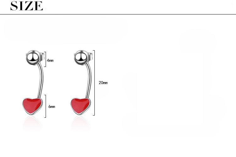 1 Paar Einfacher Stil Herzform Epoxid Kupfer Ohrstecker display picture 1
