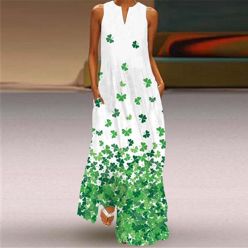 Femmes Robe Régulière Élégant Col En V Sans Manches Fleur Papillon Maxi Longue Robe Banquet Fête Date display picture 35