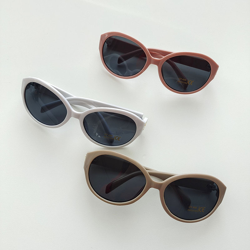 IG Style Y2K Sweet Solid Color Pc Resin Oval Frame Full Frame Kids Sunglasses display picture 4