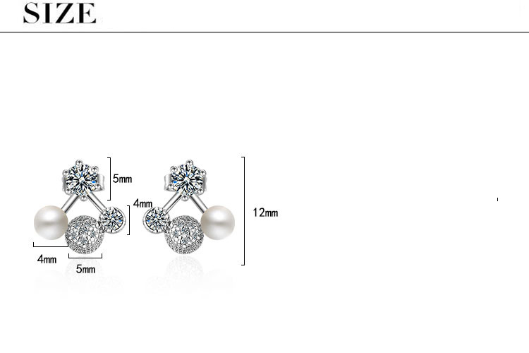 1 Pair Simple Style Classic Style Flower Inlay Copper Rhinestones Ear Studs display picture 11