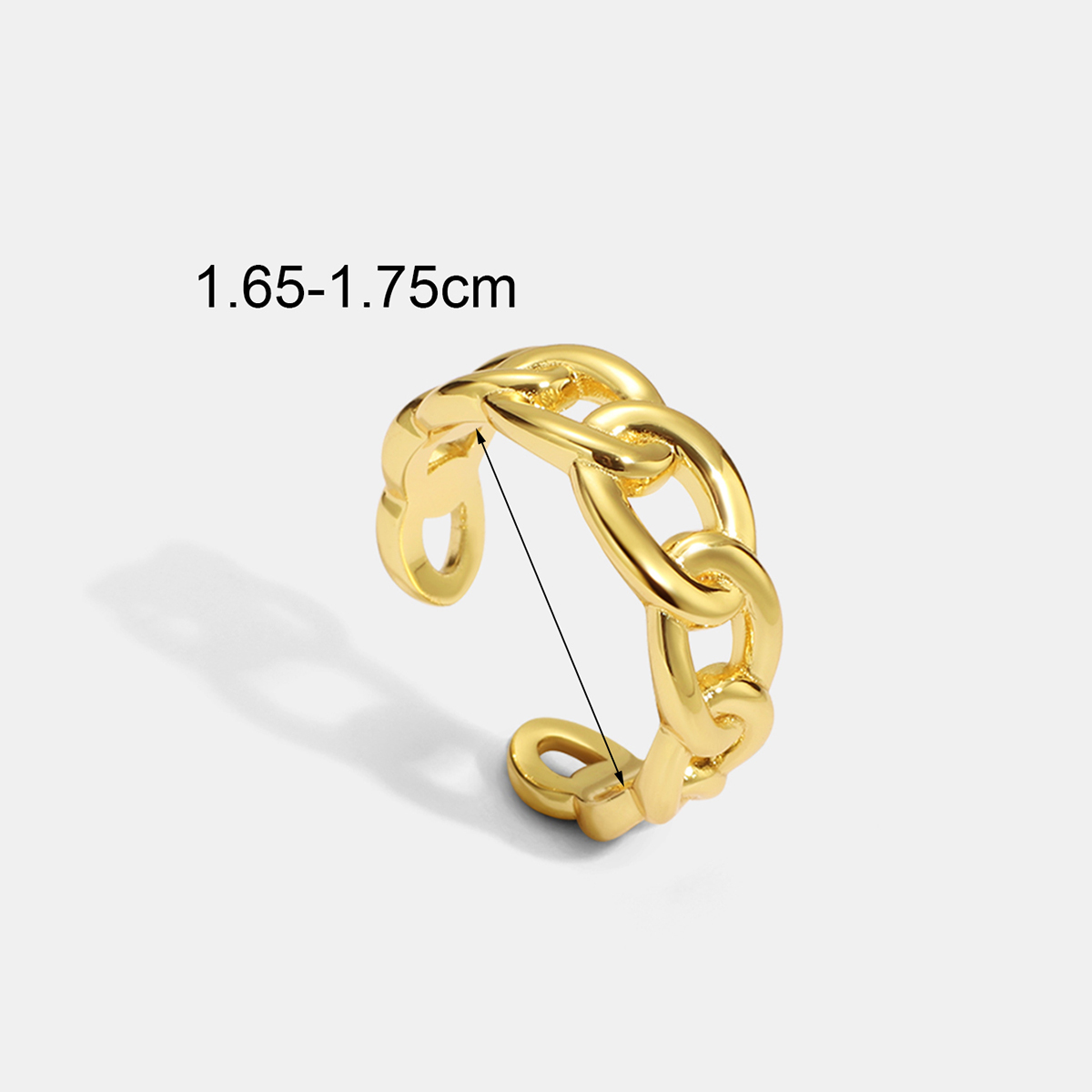 Kupfer 18 Karat Vergoldet Basic Moderner Stil Klassischer Stil Inlay Irregulär Geometrisch Zirkon Offener Ring display picture 7