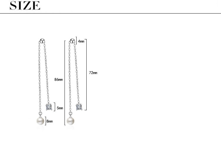 1 Paar IG-Stil Glänzend Geometrisch Kette Inlay Kupfer Künstliche Perlen Zirkon Tropfenohrringe display picture 16