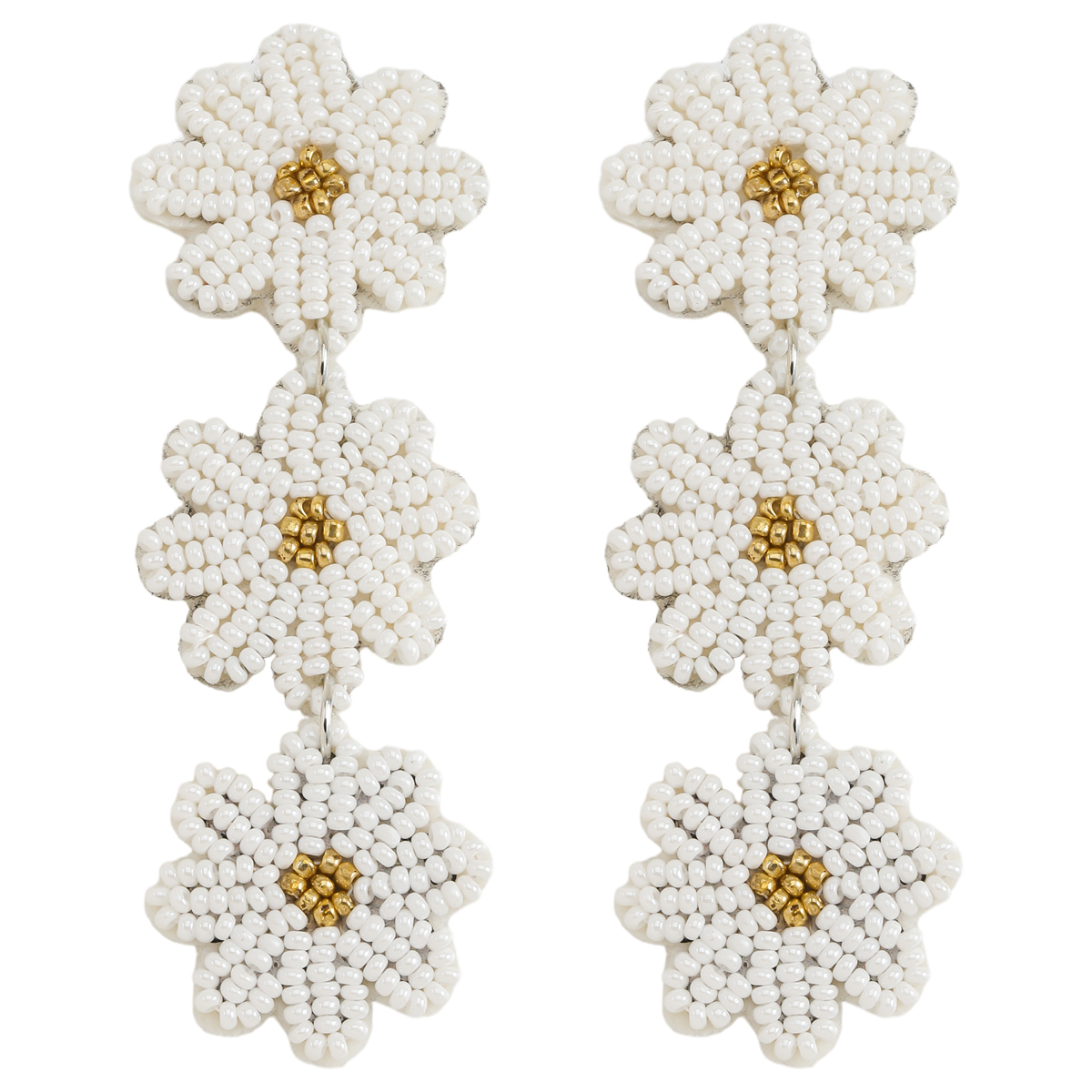 1 Paar Süß Ferien Blume Perlen Inlay Saatperle Tropfenohrringe display picture 13