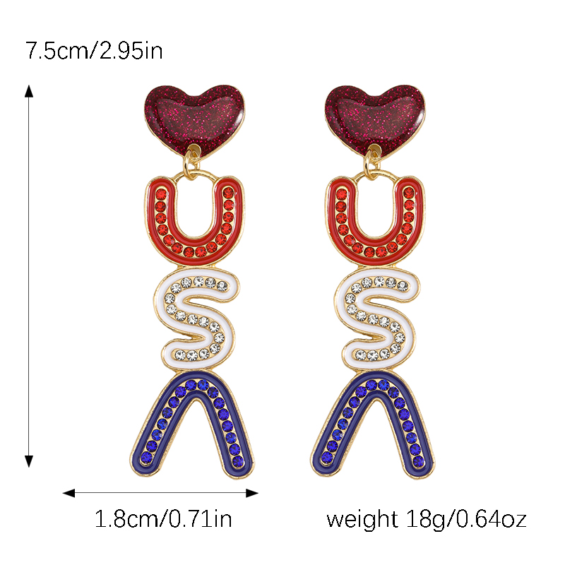 1 Pair Elegant Simple Style Classic Style Letter Inlay Alloy Rhinestones Seed Bead Drop Earrings display picture 6
