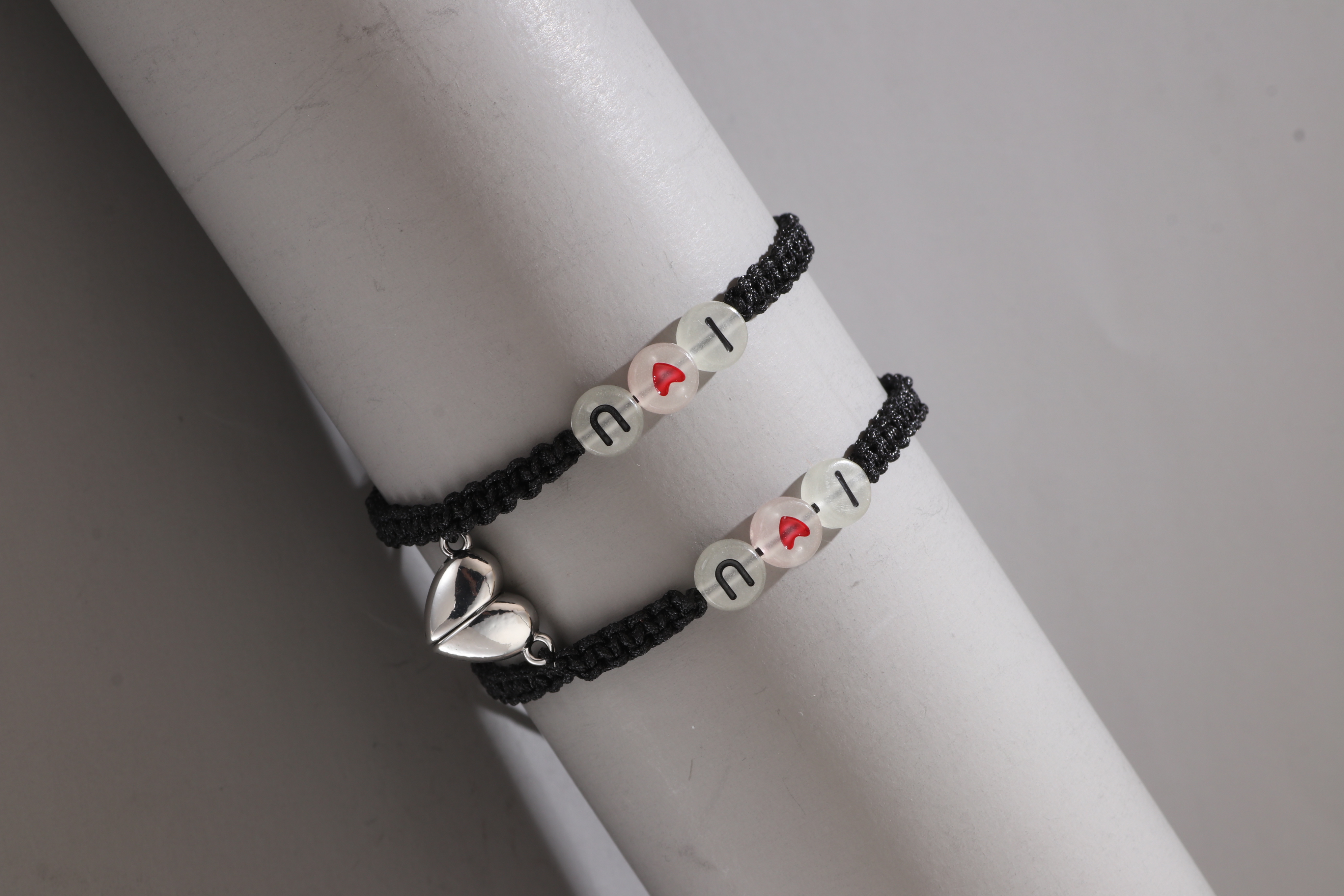 Cute Simple Style Classic Style Heart Shape Alloy Braid Silver Plated Unisex Bracelets display picture 3