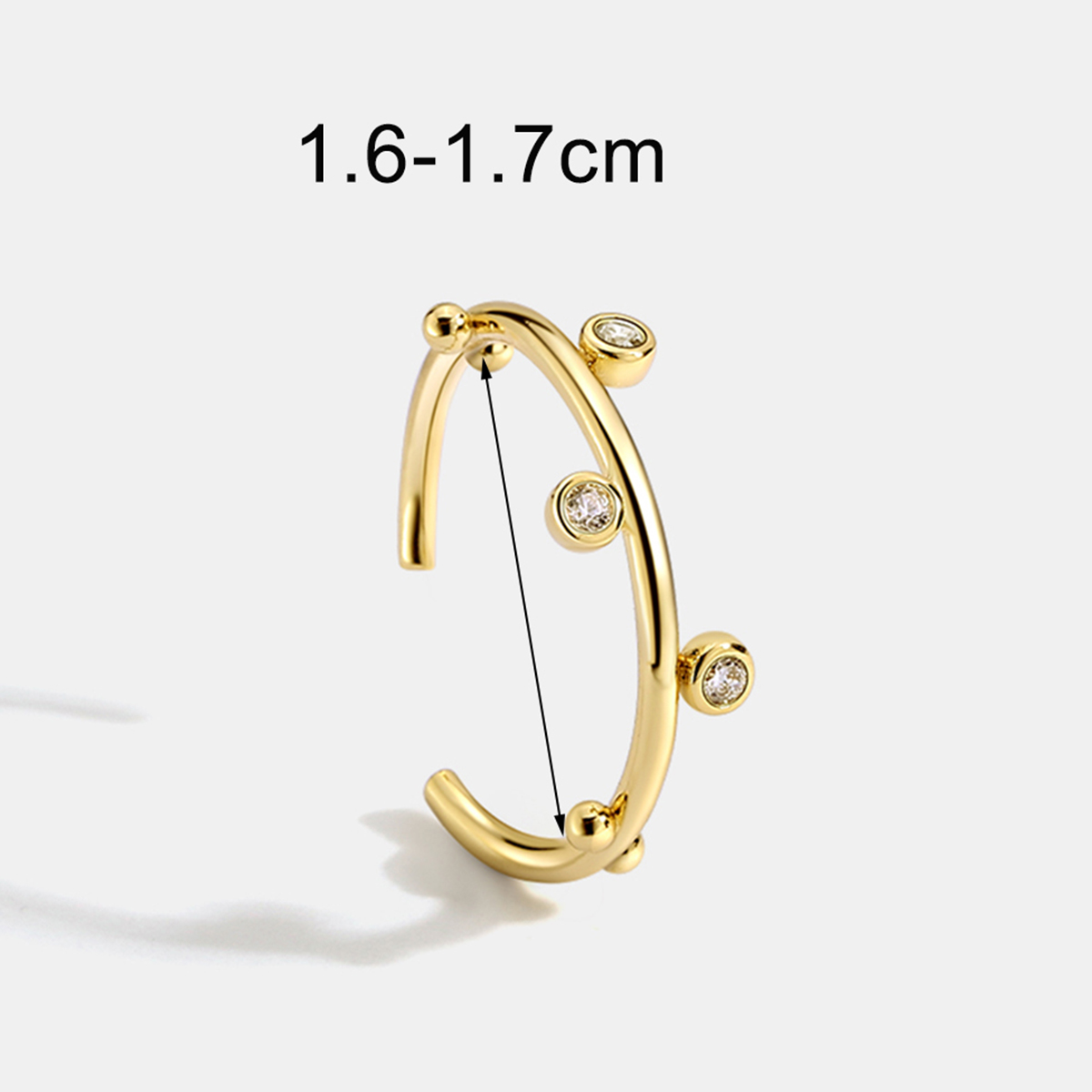 Copper 18K Gold Plated Simple Style Classic Style Plating Inlay Solid Color Zircon Rings display picture 2
