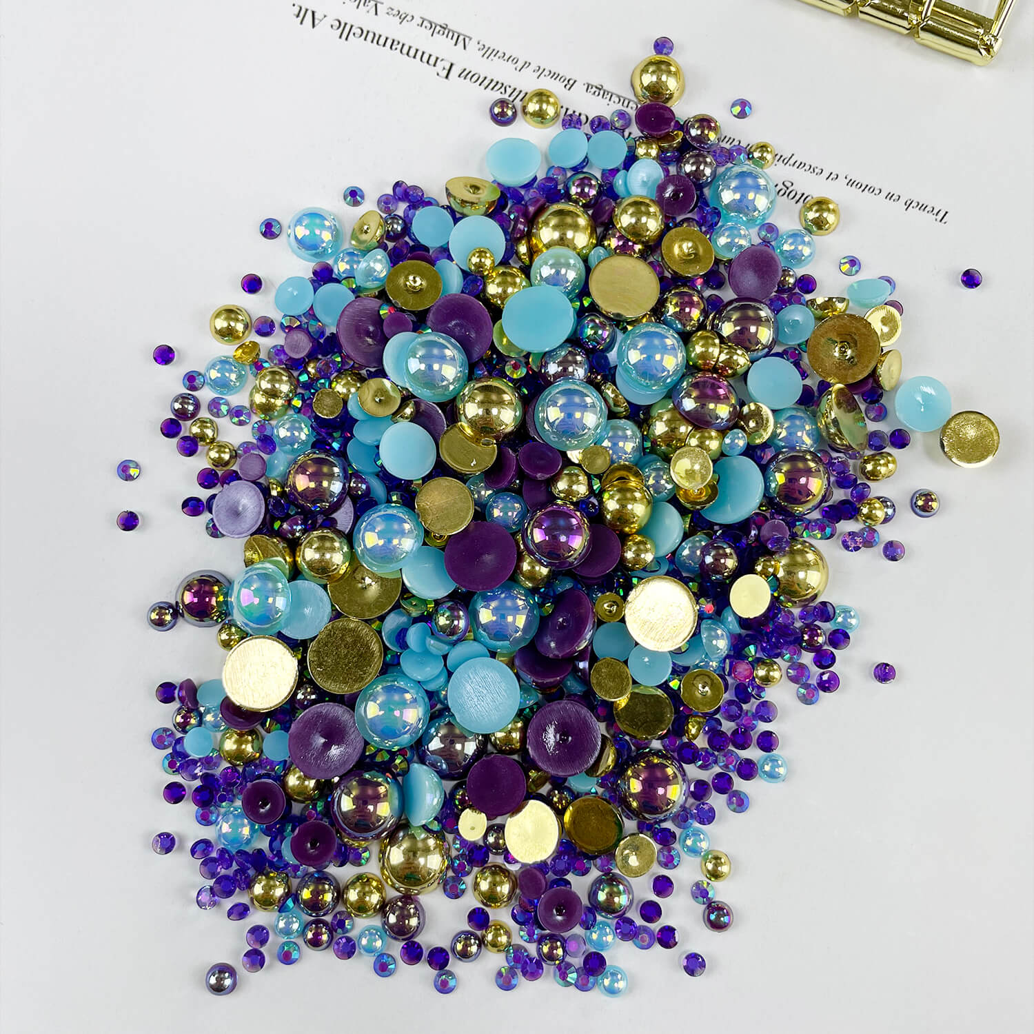 Resin Rhinestone Solid Color Beads display picture 6
