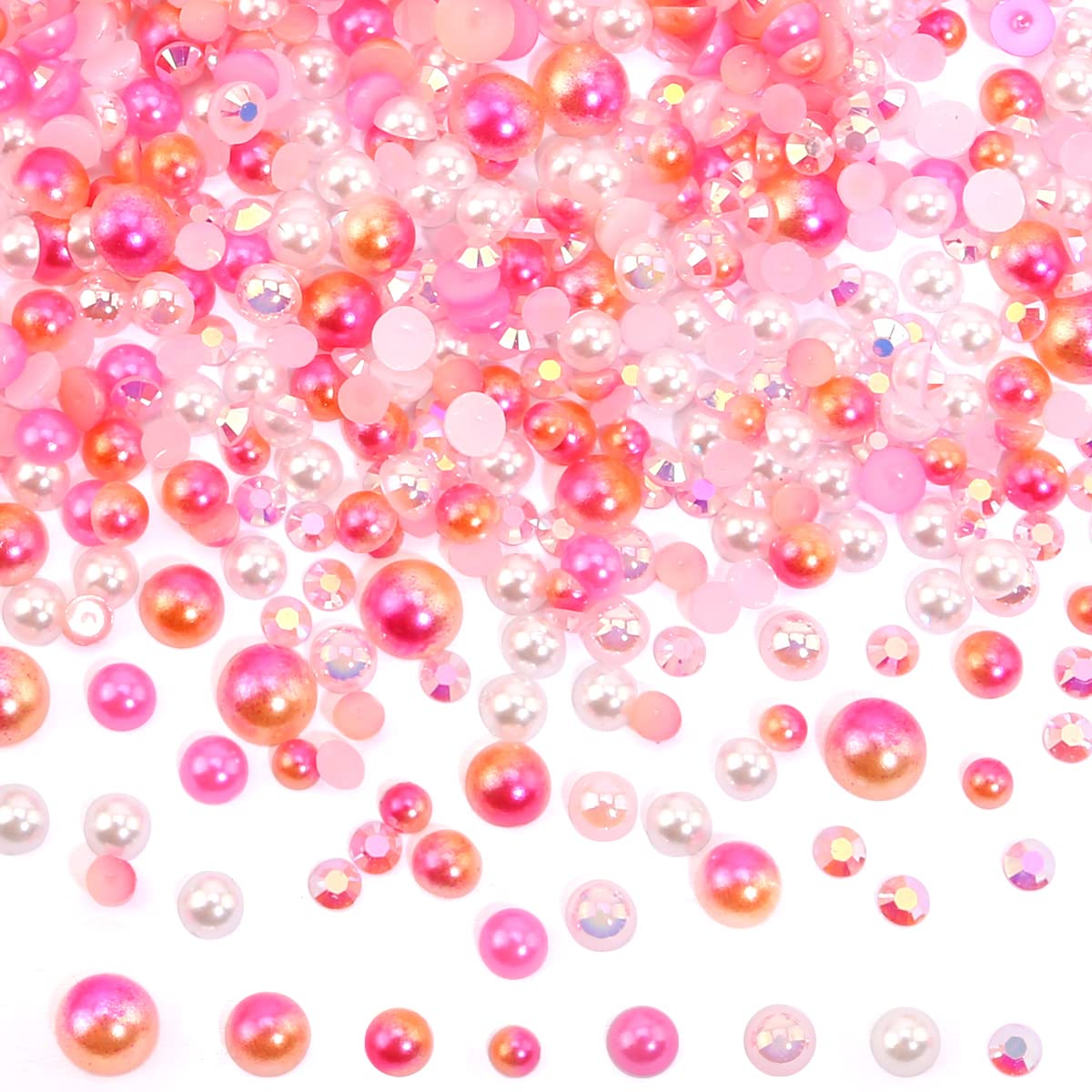 1200 Pieces Per Pack 2,100 Pieces Per Pack Diameter 10mm Diameter 3mm Artificial Pearl Resin Rhinestone Geometric DIY Ornament Accessories display picture 6