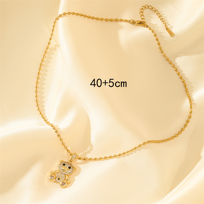 201 Stainless Steel Brass 18K Gold Plated Sweet Simple Style Classic Style Plating Inlay Heart Shape Flower Butterfly Zircon Pendant Necklace display picture 55