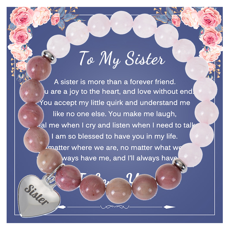 Elegant Simple Style Letter Heart Shape Natural Stone Titanium Steel Beaded Women's Bracelets display picture 11