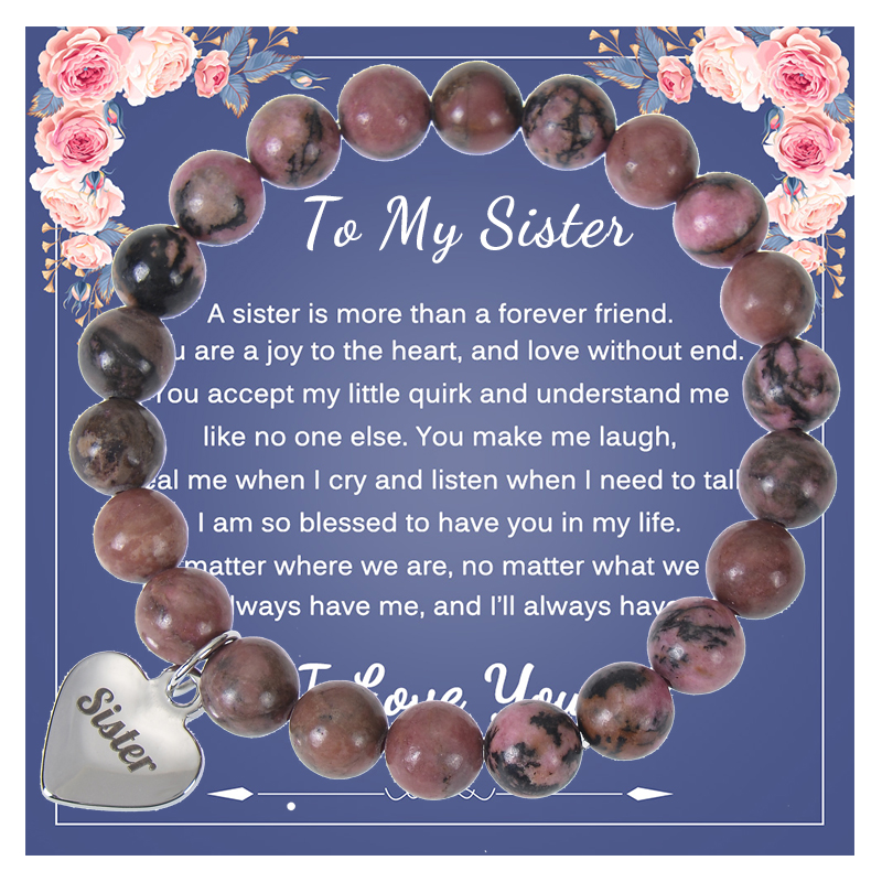 Elegant Simple Style Letter Heart Shape Natural Stone Titanium Steel Beaded Women's Bracelets display picture 15