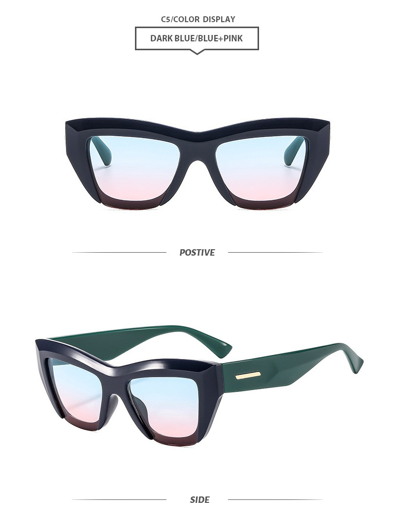 IG Style Simple Style Gradient Color Solid Color Pc Cat Eye Full Frame Women's Sunglasses display picture 11