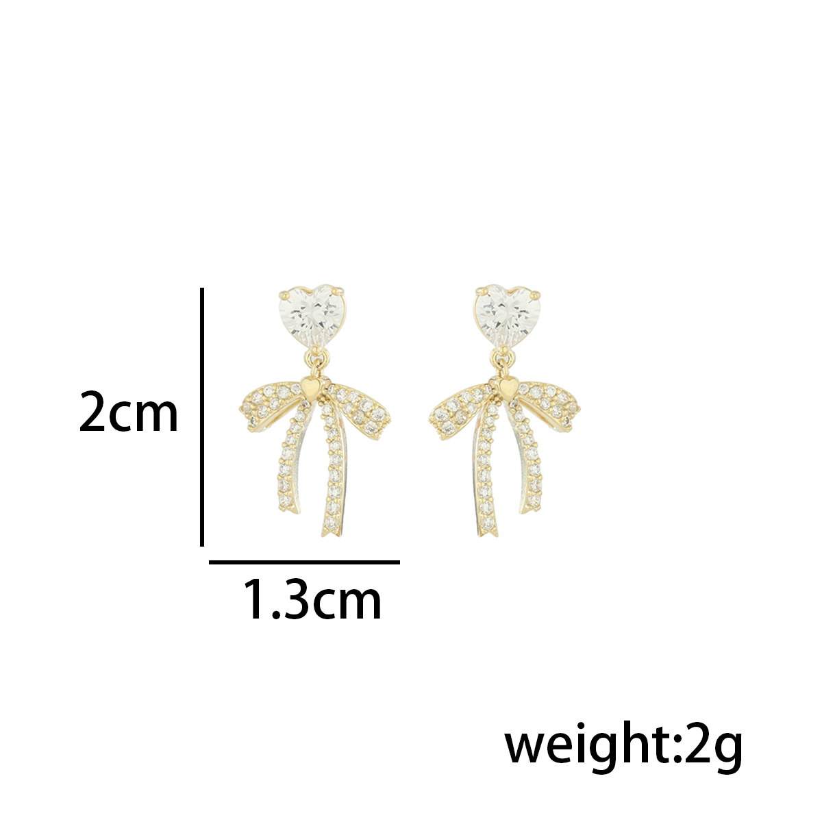 1 Pair Fairy Style Elegant Lady Bow Knot Plating Inlay Sterling Silver Zircon 14K Gold Plated Ear Studs display picture 6