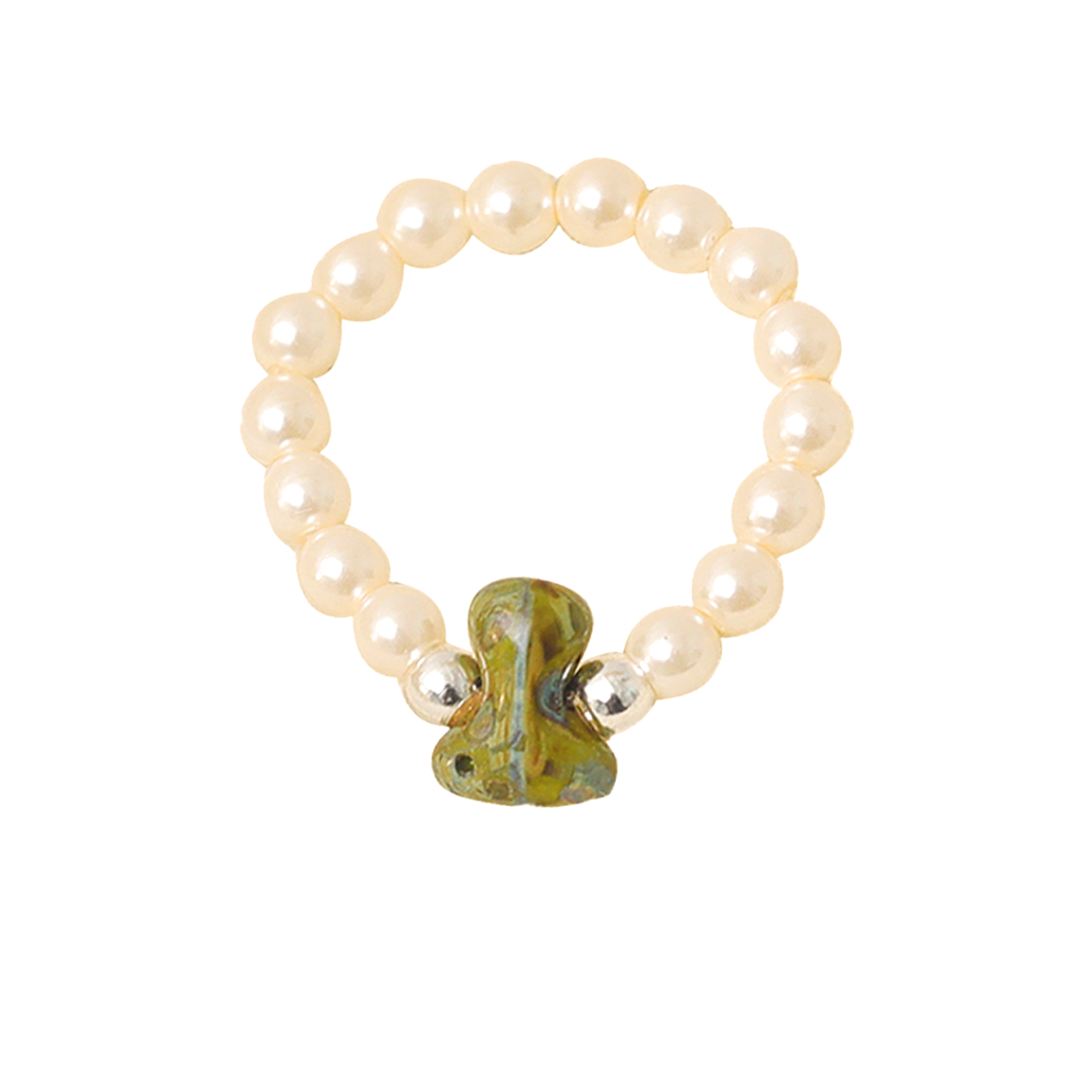 Perle Artificielle Le Cuivre Style IG Élégant Dame Géométrique Anneaux display picture 1