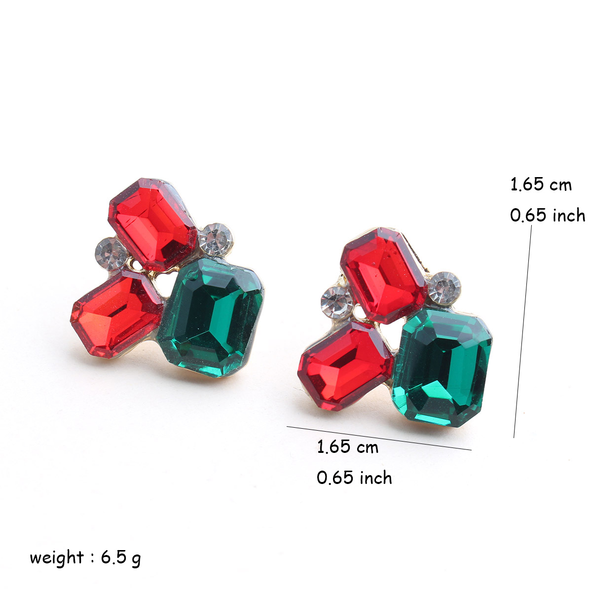 1 Pair Elegant Modern Style Classic Style Geometric Flower Plating Inlay Alloy Crystal Rhinestones Ear Studs display picture 2