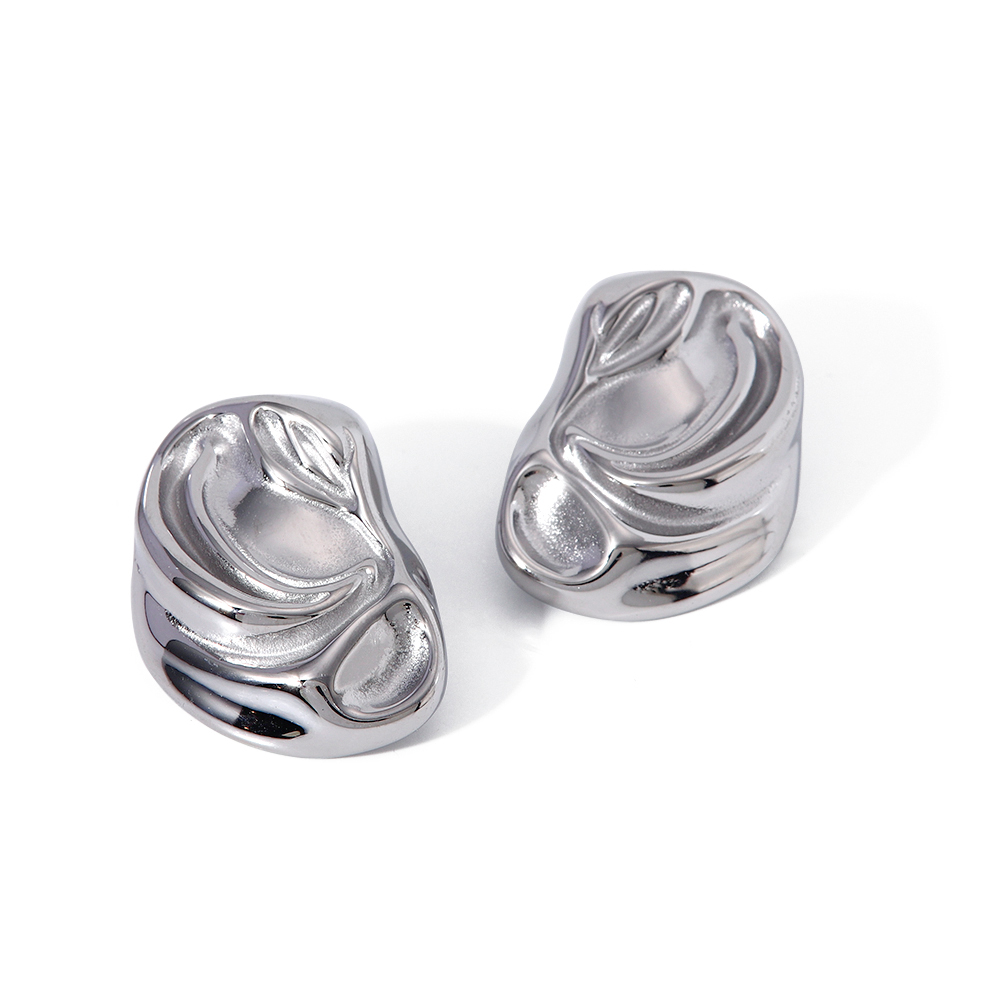 1 Pair IG Style Modern Style Classic Style Irregular Waves Plating 316 Stainless Steel  Ear Studs display picture 8