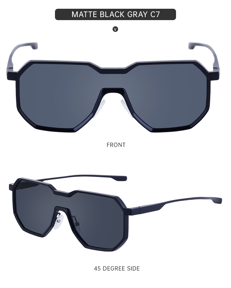 Exaggerated Modern Style Classic Style Square Pc Square Full Frame Men's Sunglasses display picture 7