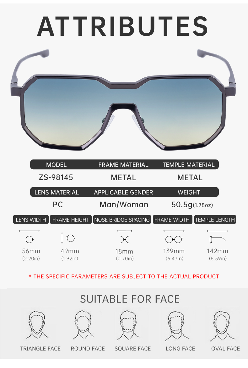Exaggerated Modern Style Classic Style Square Pc Square Full Frame Men's Sunglasses display picture 14
