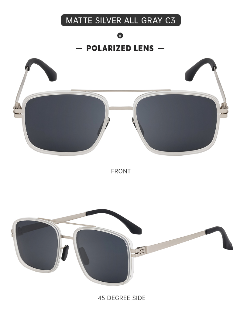 Casual Hawaiian Classic Style Square Tac Square Full Frame Men's Sunglasses display picture 2