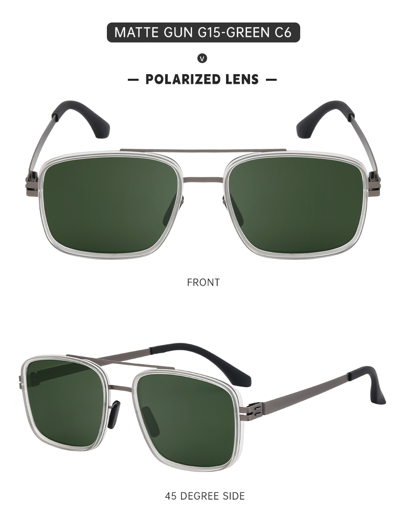 Casual Hawaiian Classic Style Square Tac Square Full Frame Men's Sunglasses display picture 3