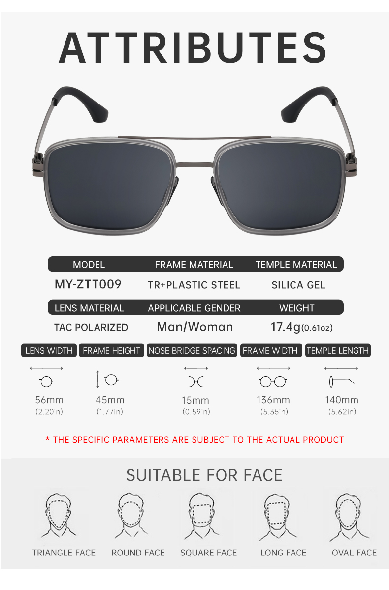 Casual Hawaiian Classic Style Square Tac Square Full Frame Men's Sunglasses display picture 11