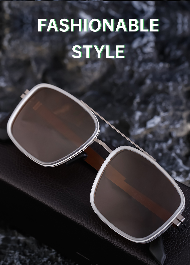 Casual Hawaiian Classic Style Square Tac Square Full Frame Men's Sunglasses display picture 15