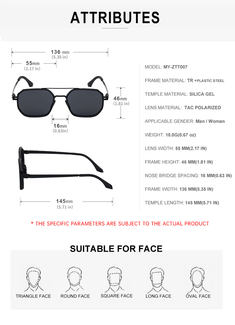 Casual Hawaiian Classic Style Square Tac Square Full Frame Men's Sunglasses display picture 11