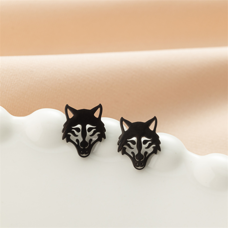 1 Pair Cute Modern Style Sweet Cat Tiger Spider Polishing Plating 304 Stainless Steel 18K Gold Plated Ear Studs display picture 4