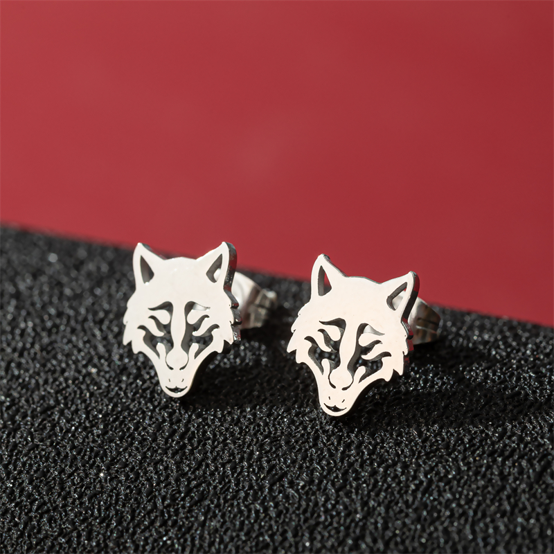 1 Pair Cute Modern Style Sweet Cat Tiger Spider Polishing Plating 304 Stainless Steel 18K Gold Plated Ear Studs display picture 7