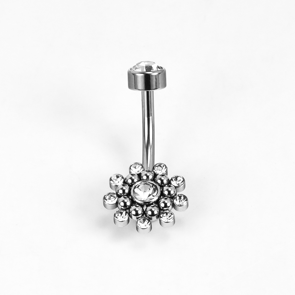 1 Piece Belly Rings Simple Style Classic Style Solid Color 302 Stainless Steel 316 Stainless Steel  Polishing Rhinestone Inlay Diamond Belly Rings display picture 13