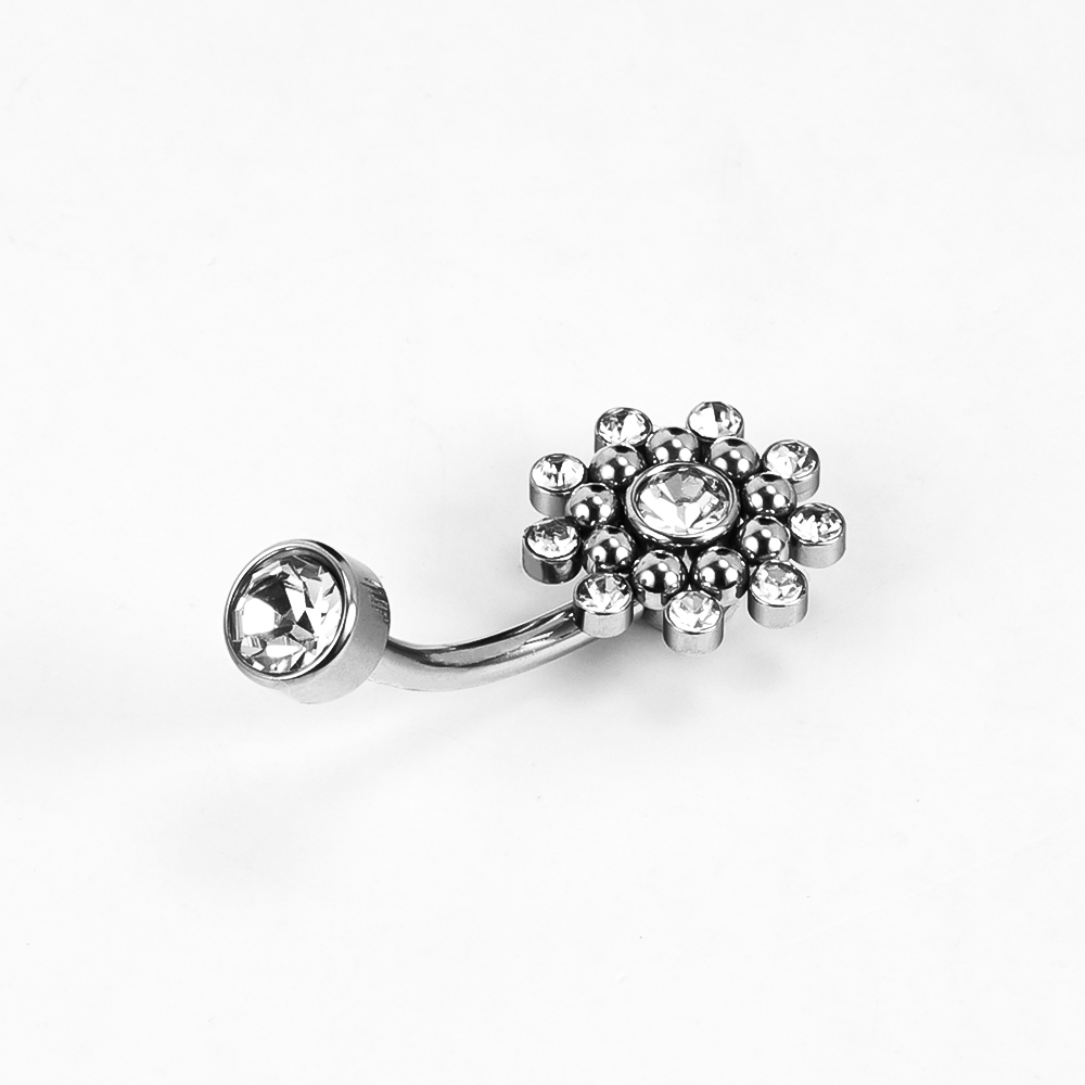 1 Piece Belly Rings Simple Style Classic Style Solid Color 302 Stainless Steel 316 Stainless Steel  Polishing Rhinestone Inlay Diamond Belly Rings display picture 16