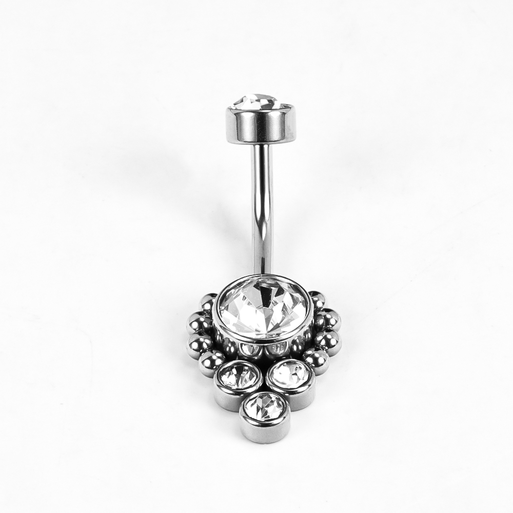 1 Piece Belly Rings Simple Style Classic Style Solid Color 302 Stainless Steel 316 Stainless Steel  Polishing Rhinestone Inlay Diamond Belly Rings display picture 17