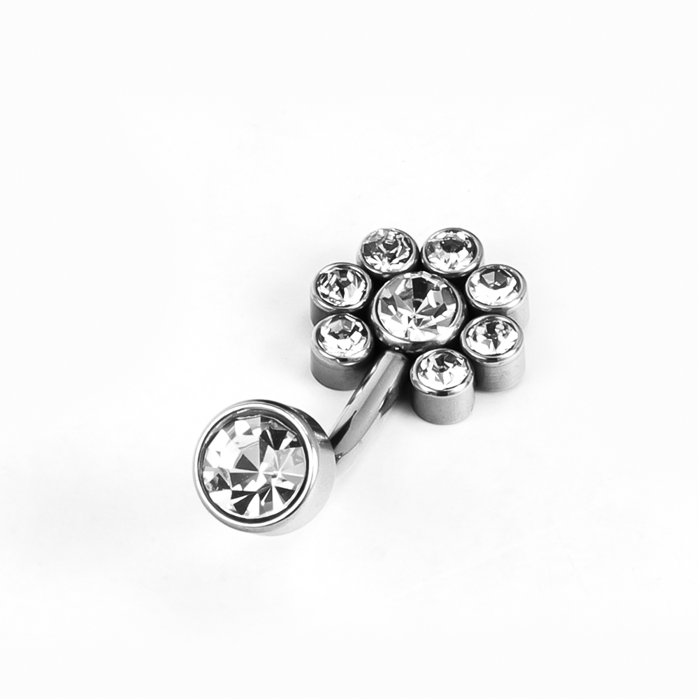 1 Piece Belly Rings Simple Style Classic Style Solid Color 302 Stainless Steel 316 Stainless Steel  Polishing Rhinestone Inlay Diamond Belly Rings display picture 24