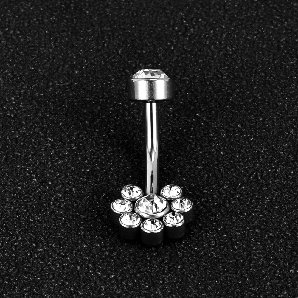 1 Piece Belly Rings Simple Style Classic Style Solid Color 302 Stainless Steel 316 Stainless Steel  Polishing Rhinestone Inlay Diamond Belly Rings display picture 23